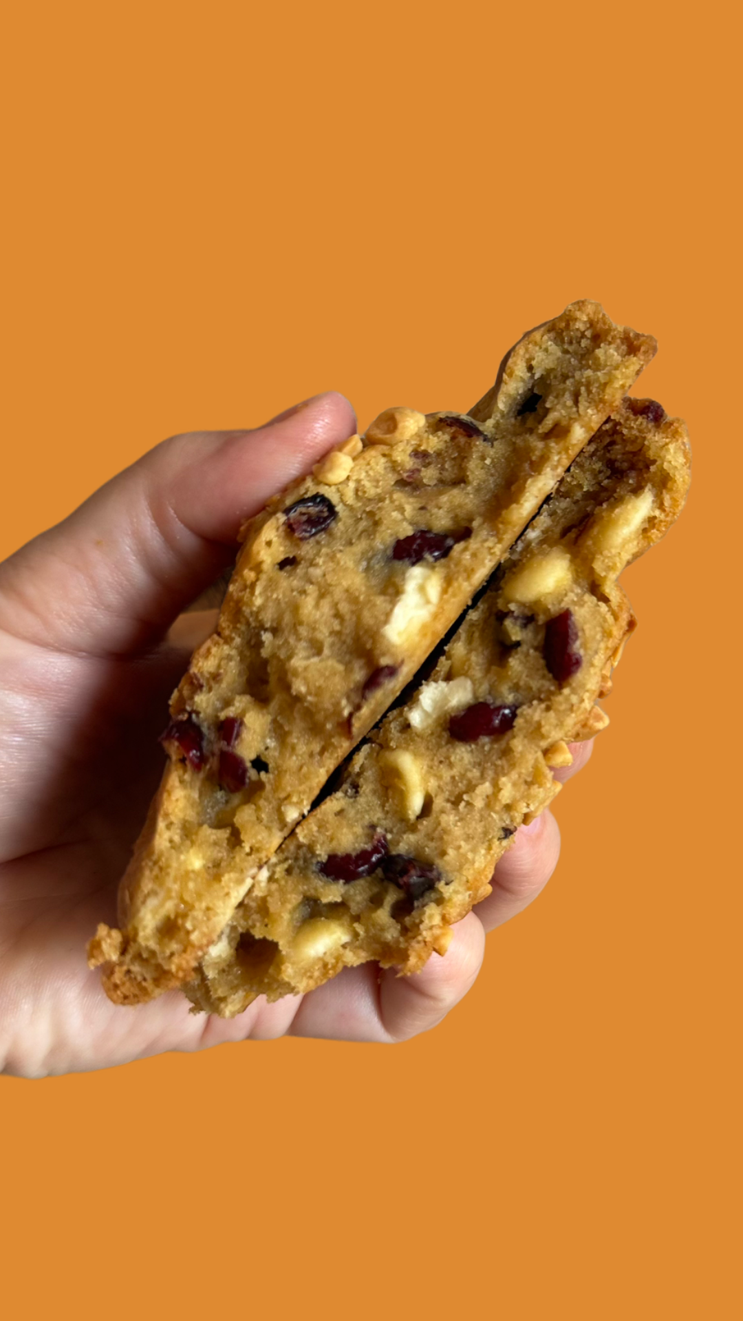Cranberries white chocolate cookies box