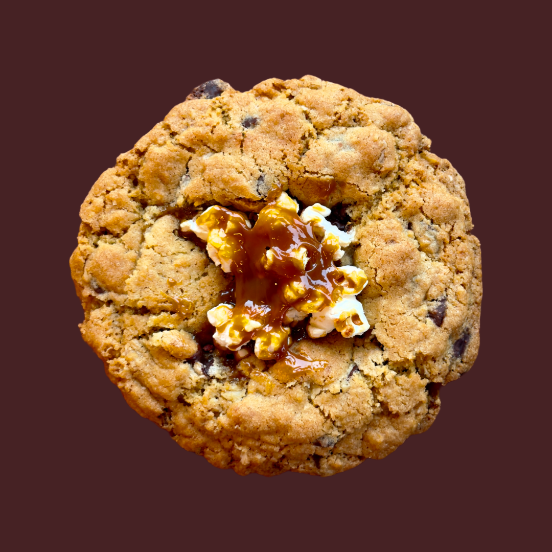 Caramel Popcorn Oat Cookies