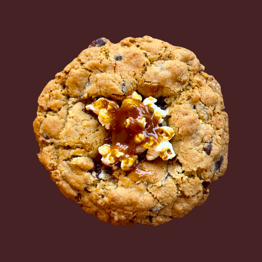 Caramel Popcorn Oat Cookies