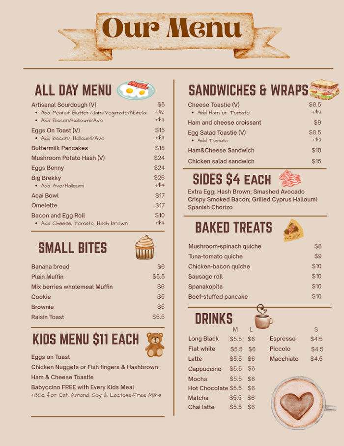 Our Menu