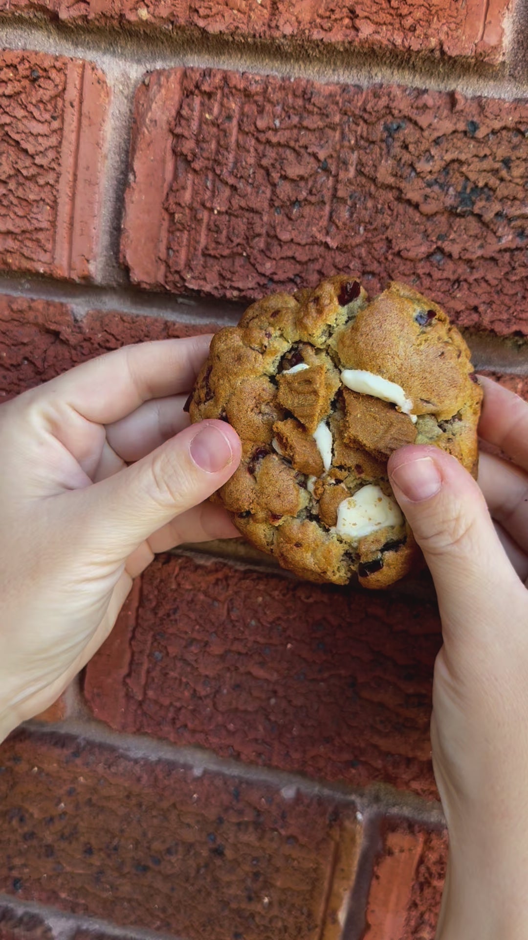 Load video: Cranberries white chocolate cookies box